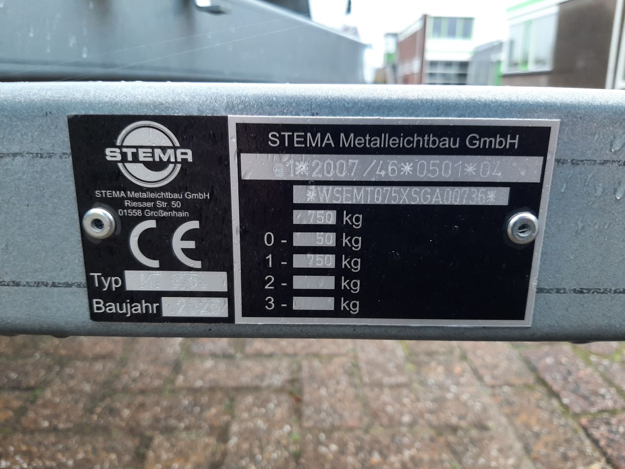 Motortrailer Stema MT750 BS2 voor 2 motoren ongeremd