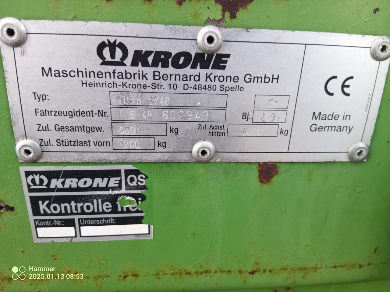 Krone Titan GL 6/48