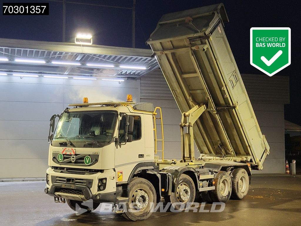 Volvo FMX 450 8X4 15m3 2-way tipper steel suspension Big-Axle Euro 6