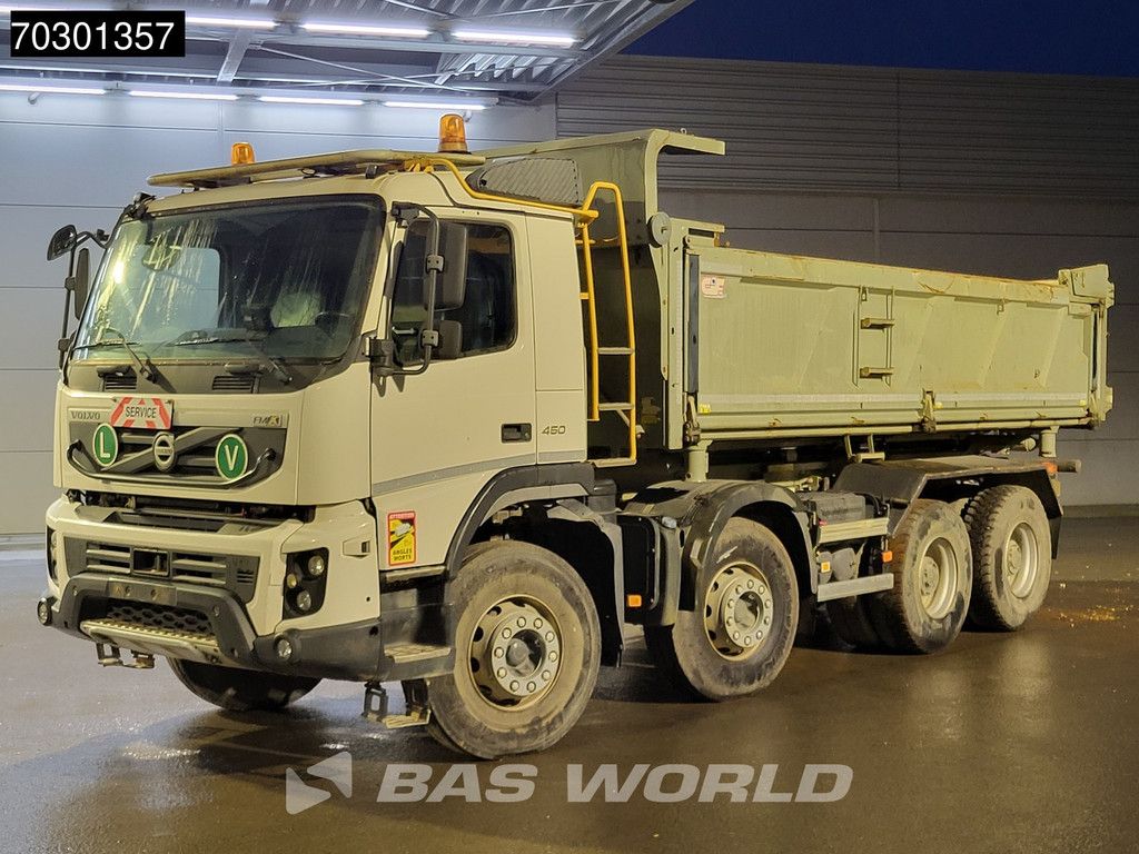 Volvo FMX 450 8X4 15m3 2-way tipper steel suspension Big-Axle Euro 6