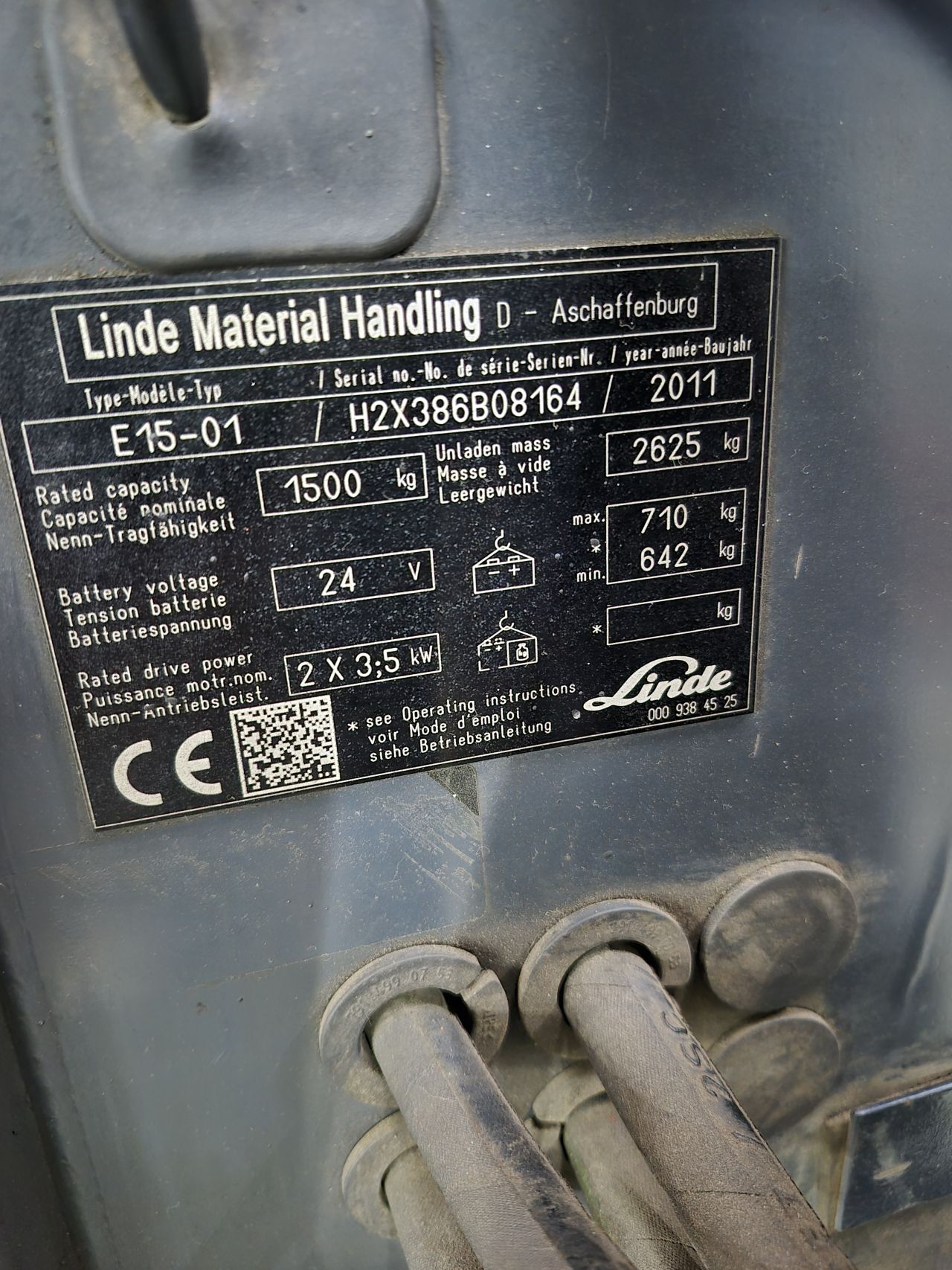 Linde E15-01 bj 2011 triplex sideshift 5.220 mm accu bj 2021