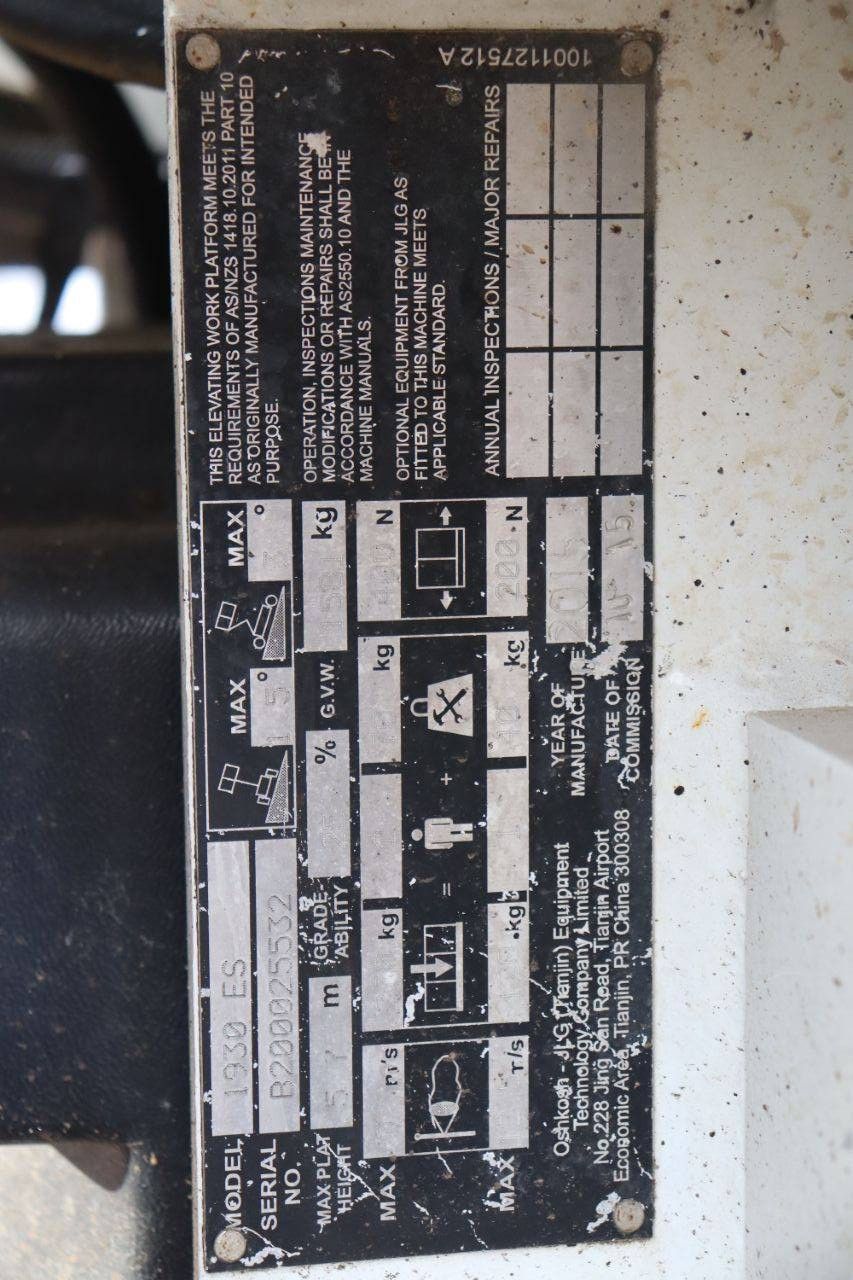 JLG 1930 ES Electric Scissor Lift 7.72m 2015