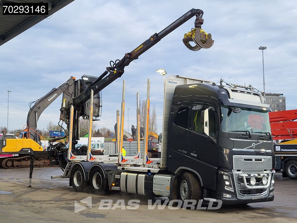 Volvo FH16 FH16 750 6X4 HIAB LOGLIFT F108S 83 Wood crane Retarder VEB+ Big-Axle Euro 6