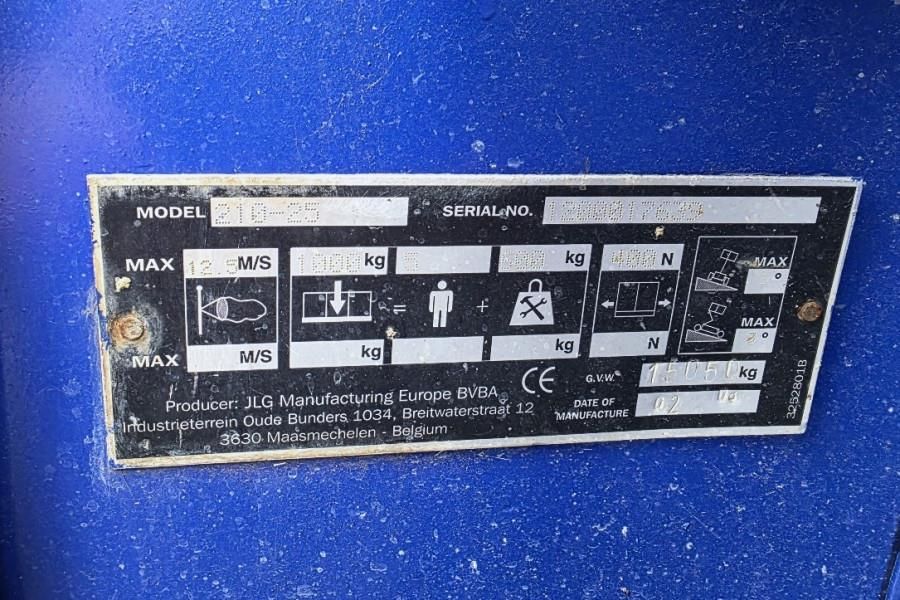 JLG 210-25 Diesel, 4x4 Drive, 23m Working Height, 1000