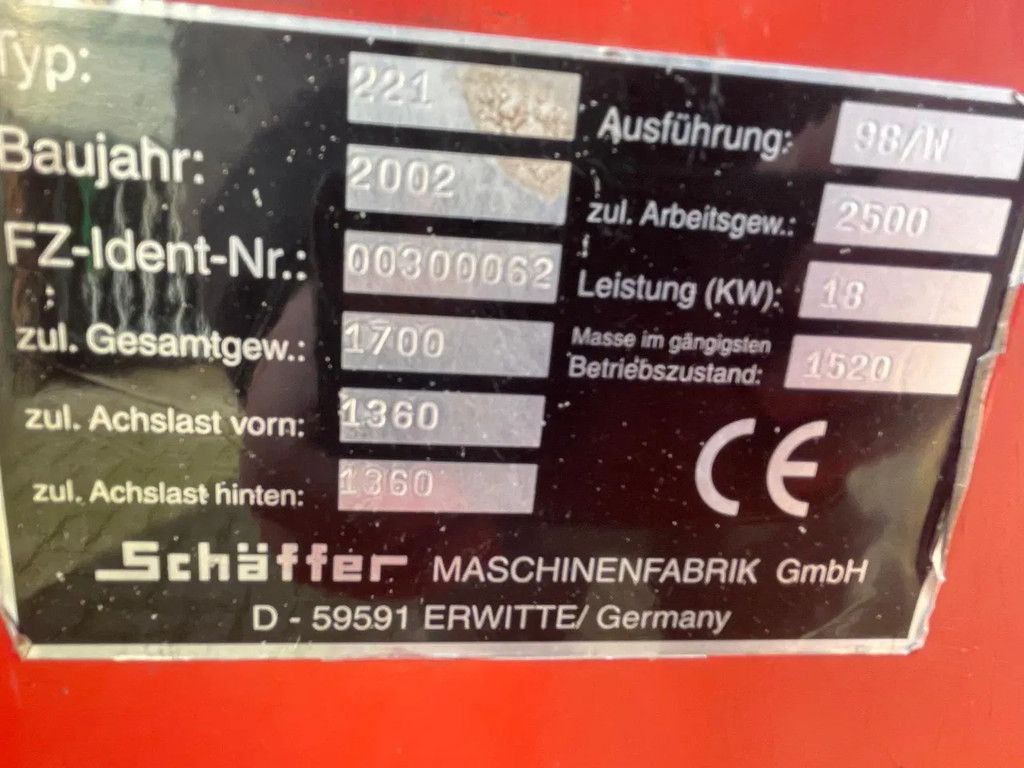Schäffer 221 Shovel Loader