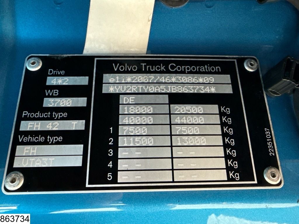 Volvo FH 460 XL, EURO 6, Standairco, i-Shift, PTO