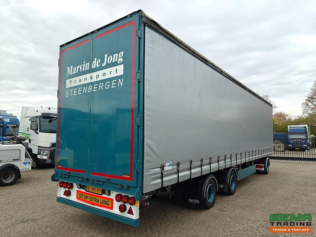 Pacton Trailers TBD.232 12.2m + DXX.110 Dolly (2022) - 2-Axles SAF 10T - Curtainsider - Steering Axle (Tridec) - Through-loading System - LZV combination