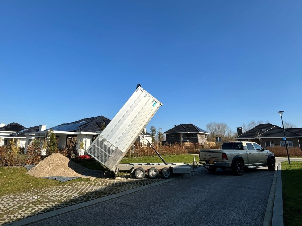 Te koop Veldhuizen 3 4 Asser Twintrailer container aanhanger