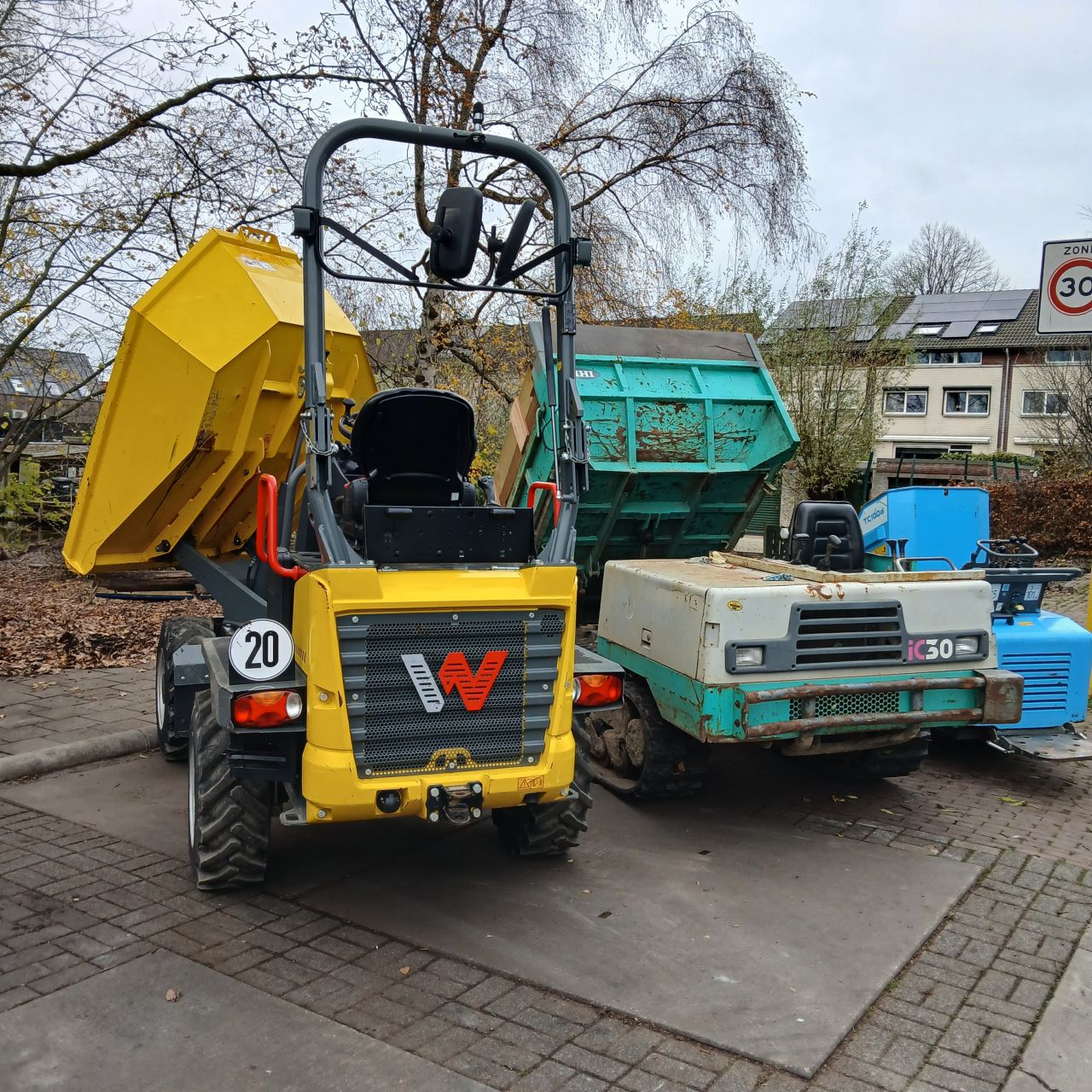 Wacker Neuson DW20 Wieldumper ook IHI en Messersi Rupsdumper.