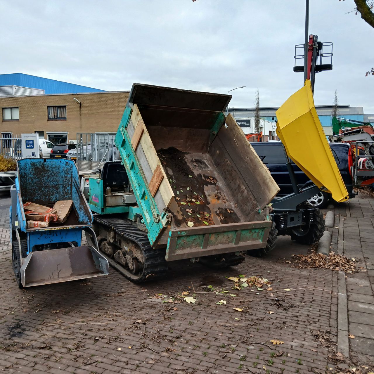 Wacker Neuson DW20 Wieldumper ook IHI en Messersi Rupsdumper.