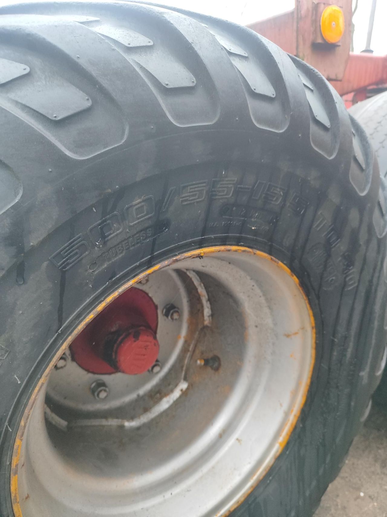 Geveerd tandemstel 500/55 15.5 banden