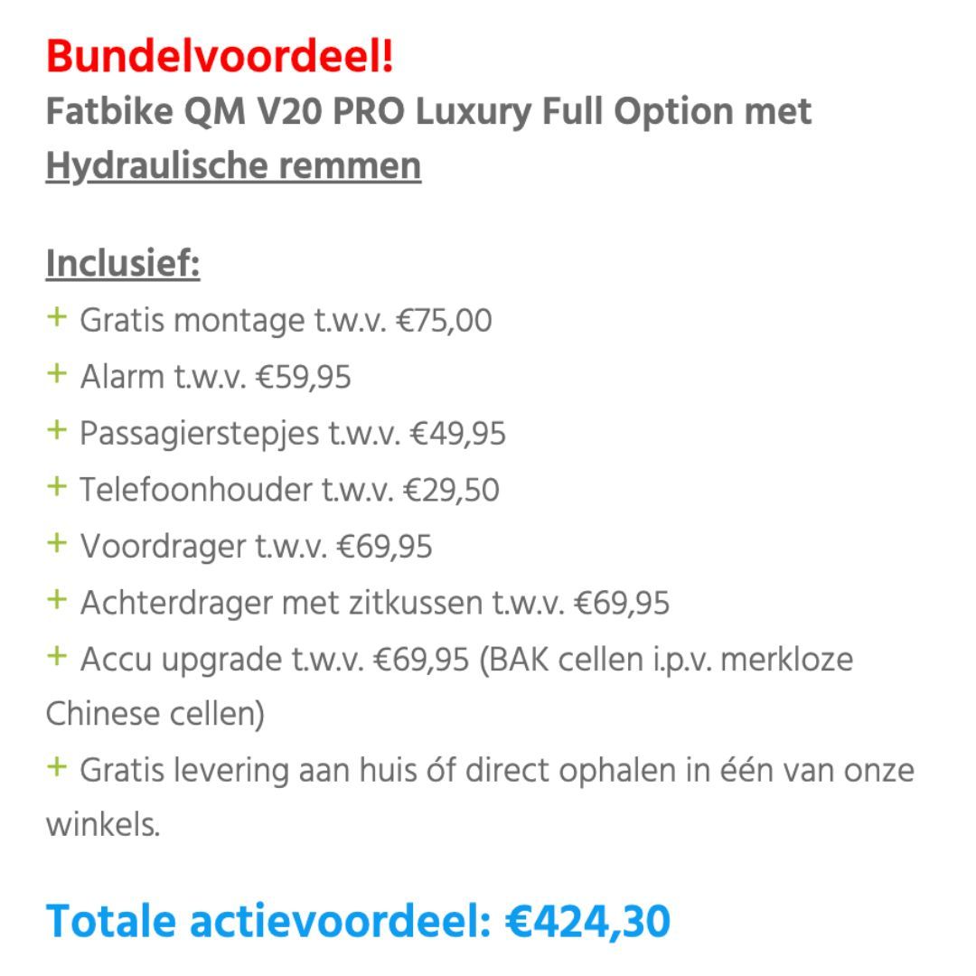 FATBIKE V20PRO S20PRO OUXI V8 250W LEGAAL FATBIKE GOEDKOOP !