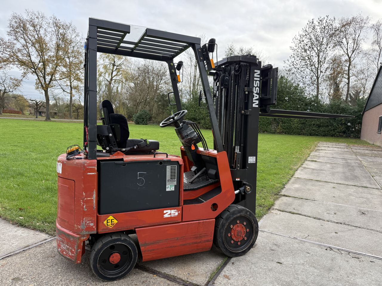 Nissan 2.5 ton elektrisch triplo 4.3M Sideshift 2019 accu