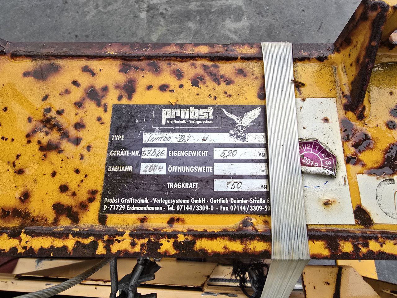 Probst jumbo bv vacuum banden legger