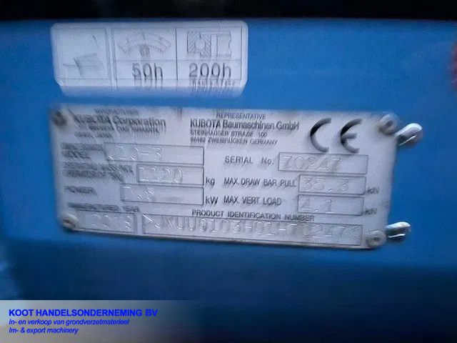 Kubota U10-3 388 Uren! 3 Bakken!