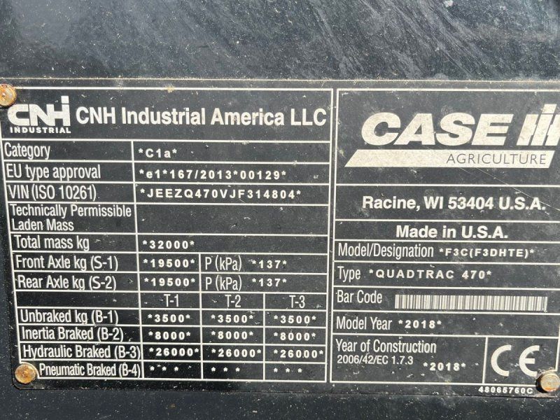 Case IH Quadtrac 470 CVX, med brede bånd og evt med komplet GPS anlæg