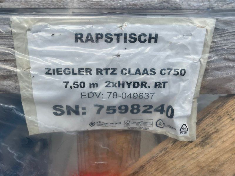 Ziegler Raps fortssats, Raps bord ,rapeseed harvesting ,  Rapst