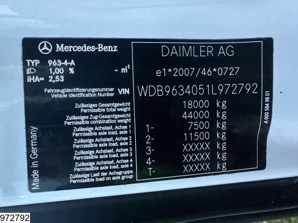 Mercedes Actros 1843 EURO 6, lohr, Retarder, Combi, Standairco