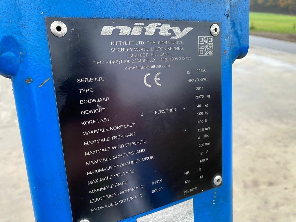 Niftylift hr12 2011