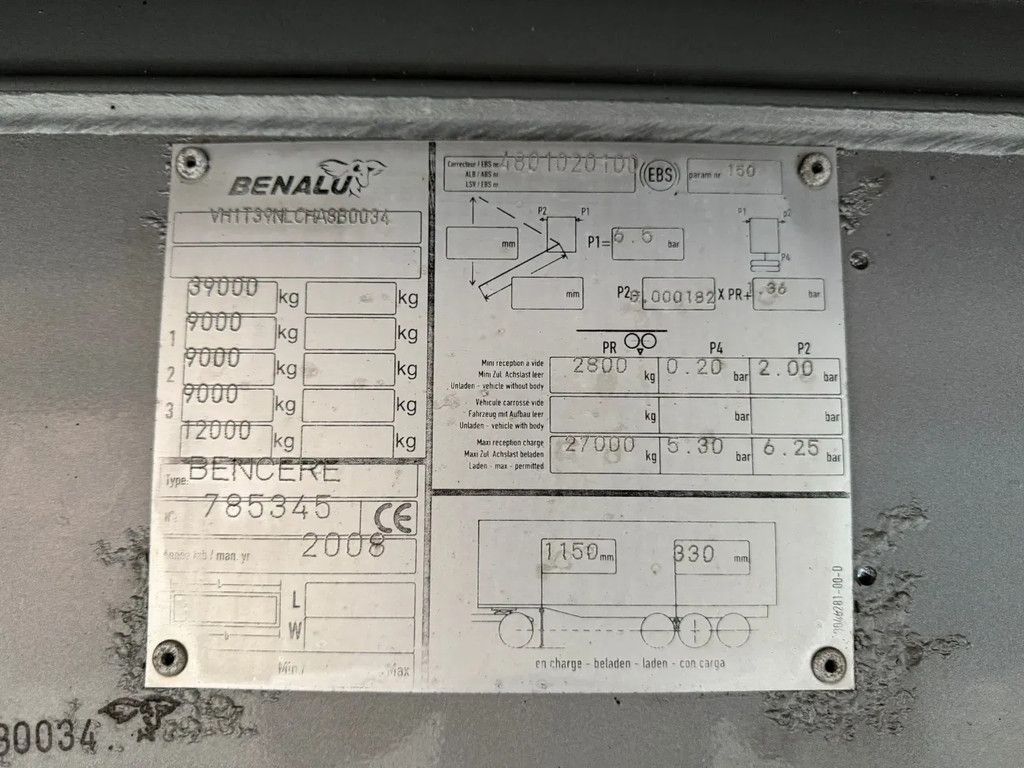 Benalu 60m3 Optiliner Vol alu SELF SUPPORT 6.460KG