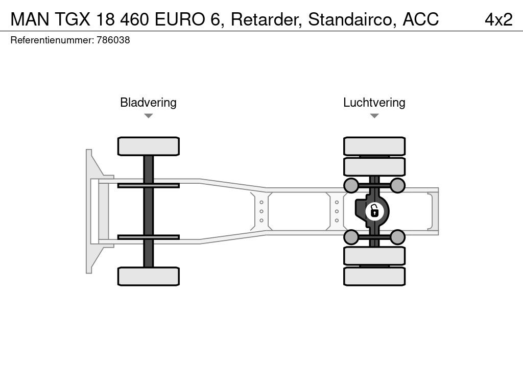 MAN TGX 18 460 EURO 6, Retarder, Standairco, ACC