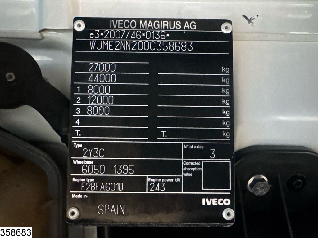 Iveco Stralis 330 CNG 6x2, EURO 6, Retarder, Frigoblock