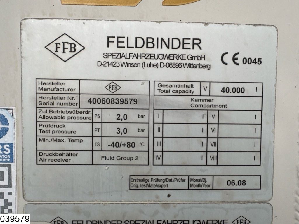Feldbinder Silo 40.000 Liter, 3 Comp