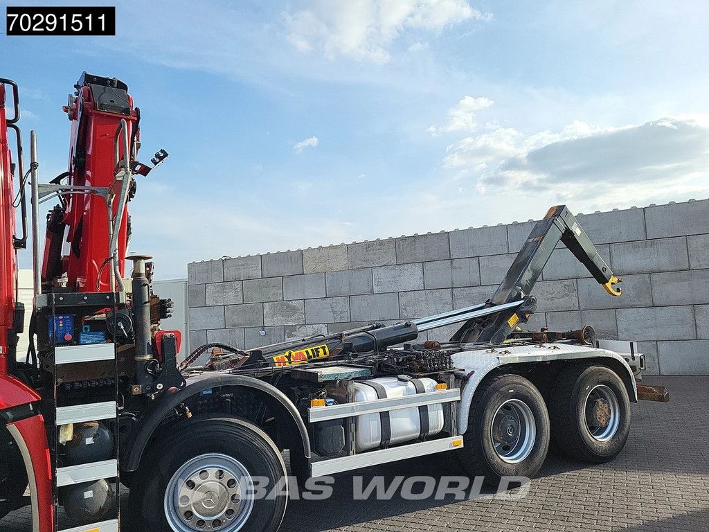 Mercedes Arocs 4145 8X4 NL-Truck HMF RCL 5300 Crane Hyva 26-51-S Hooklift Steelsuspension Big-Axle Automatic Euro 6