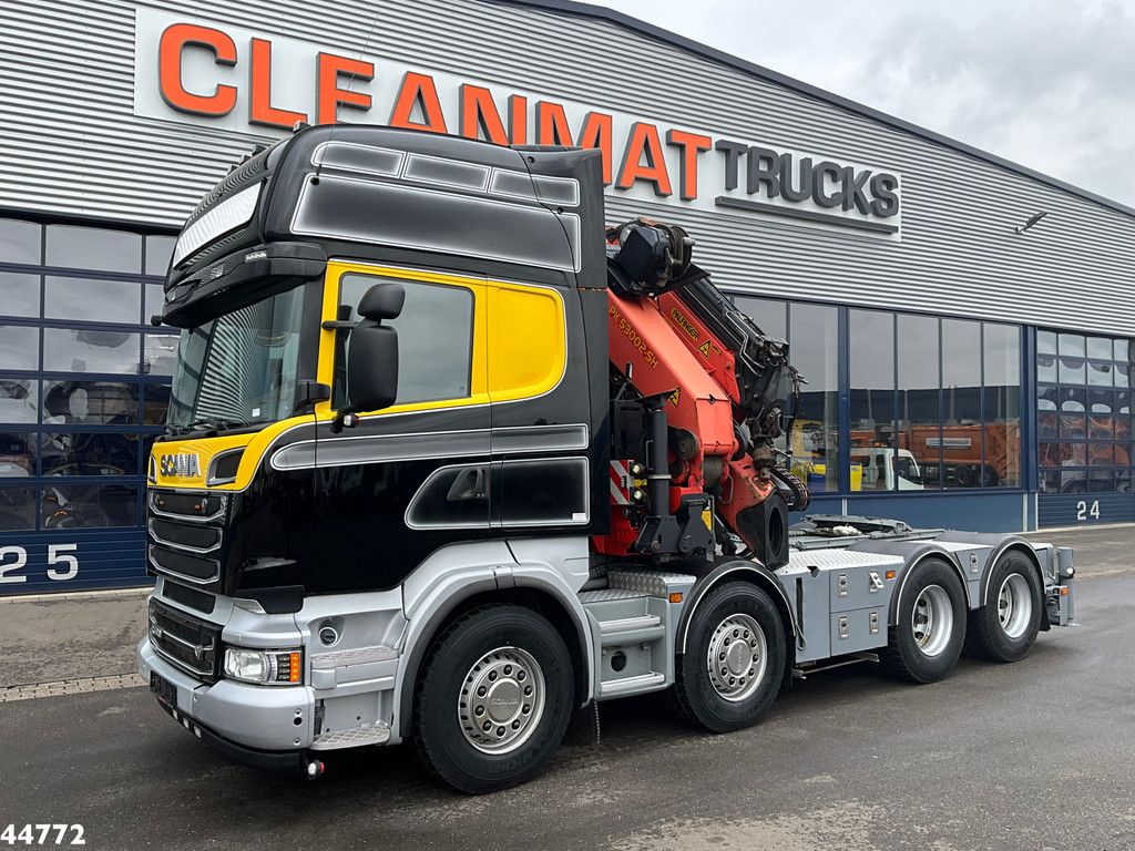 Scania R500 8x4 V8 Retarder Palfinger 53 Tonmeter laadkraan + Fly-Jib