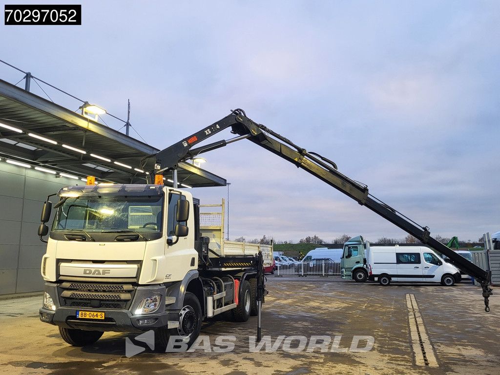 DAF CF CF 370 6X4 HIAB 144 BS-3 HIDUO Crane Kran 8m3 Tipper Big-Axle Steelsuspension Euro 6