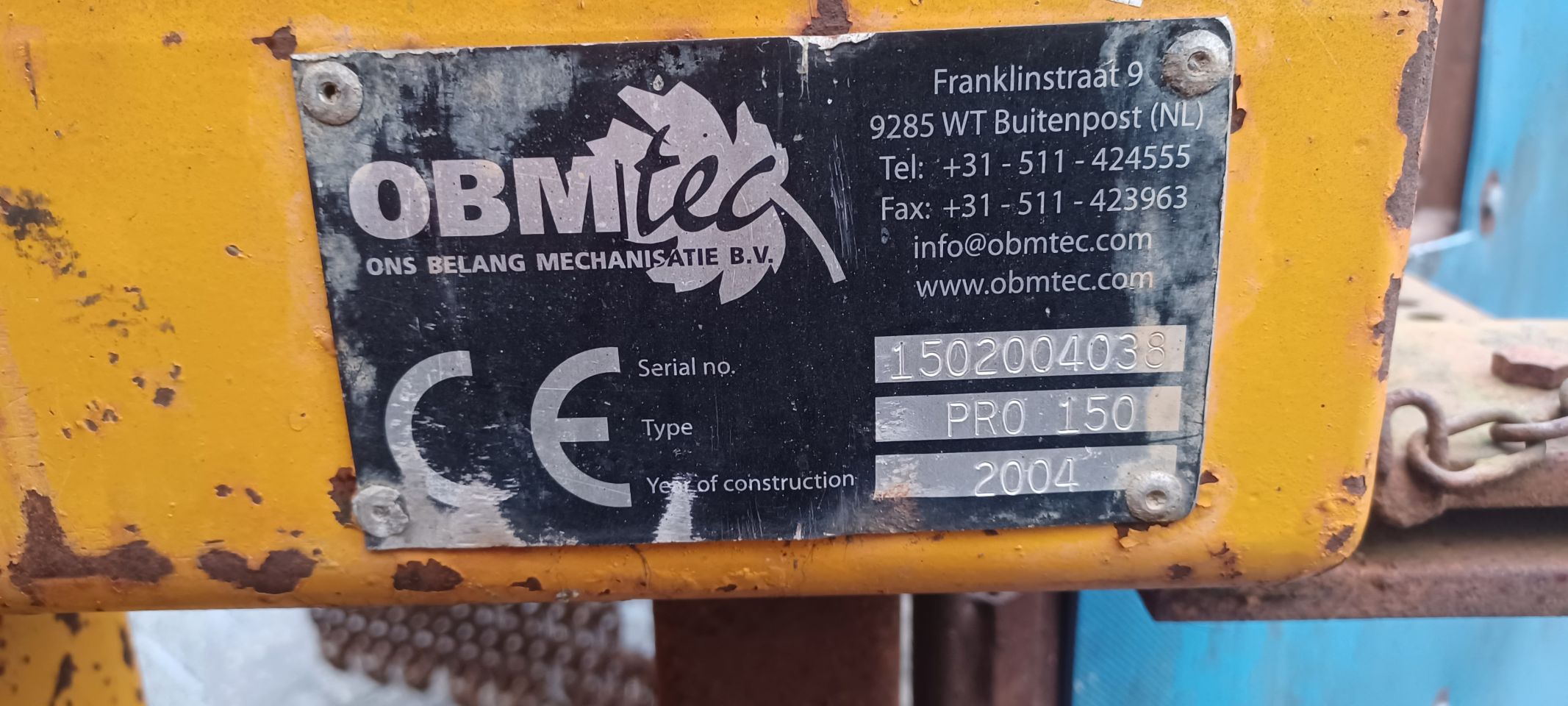 Stobben frees van obm zware uitvoering wiel is 78 cm diameter