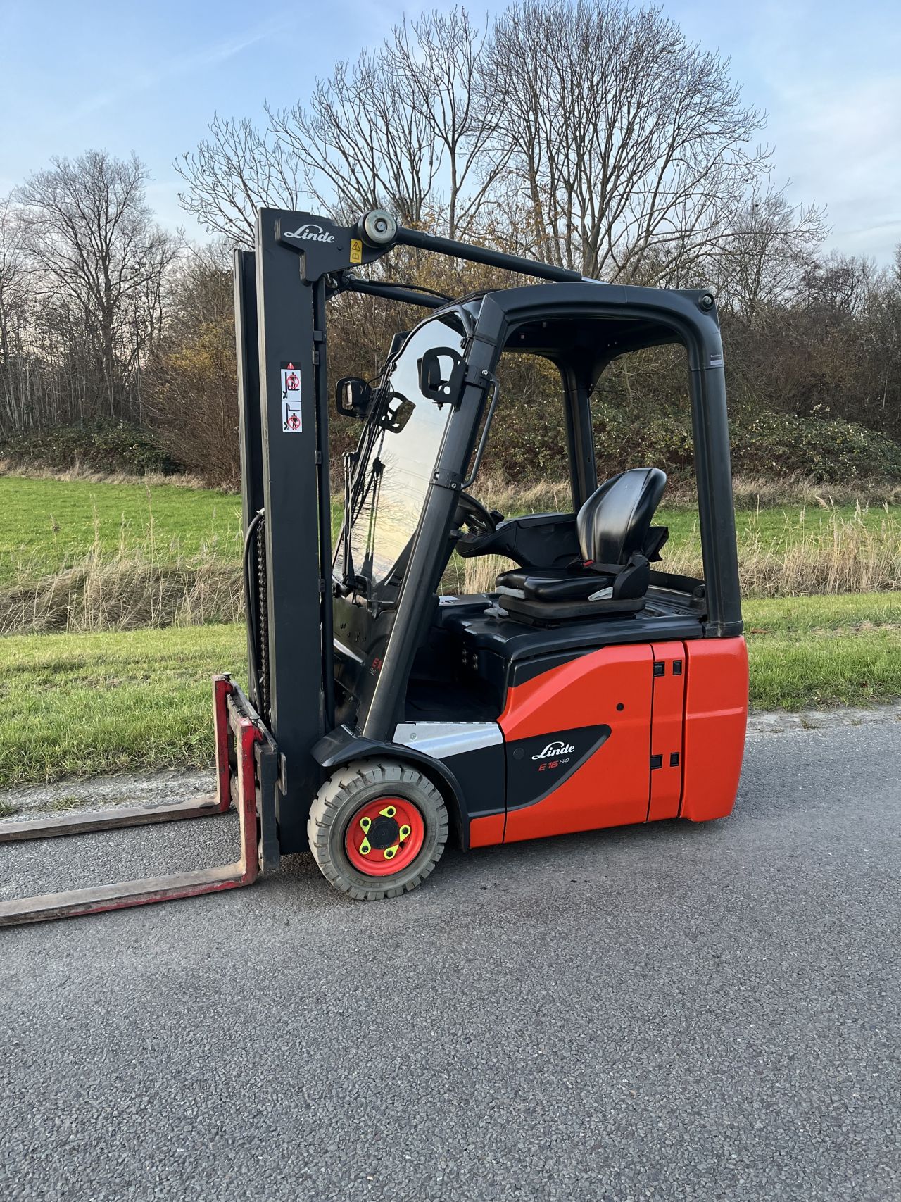 Linde E16C-02 elektrische heftruck triplo sideshift
