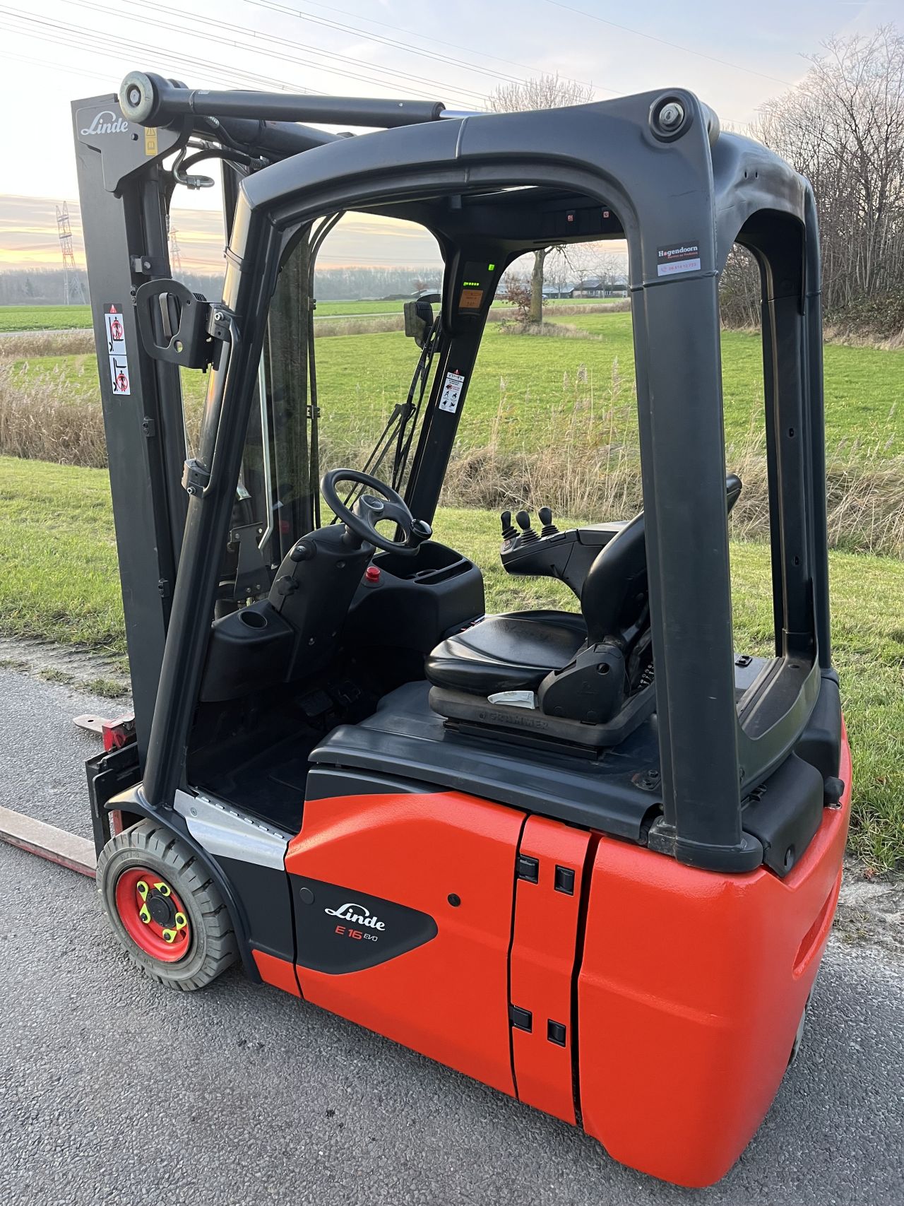 Linde E16C-02 elektrische heftruck triplo sideshift