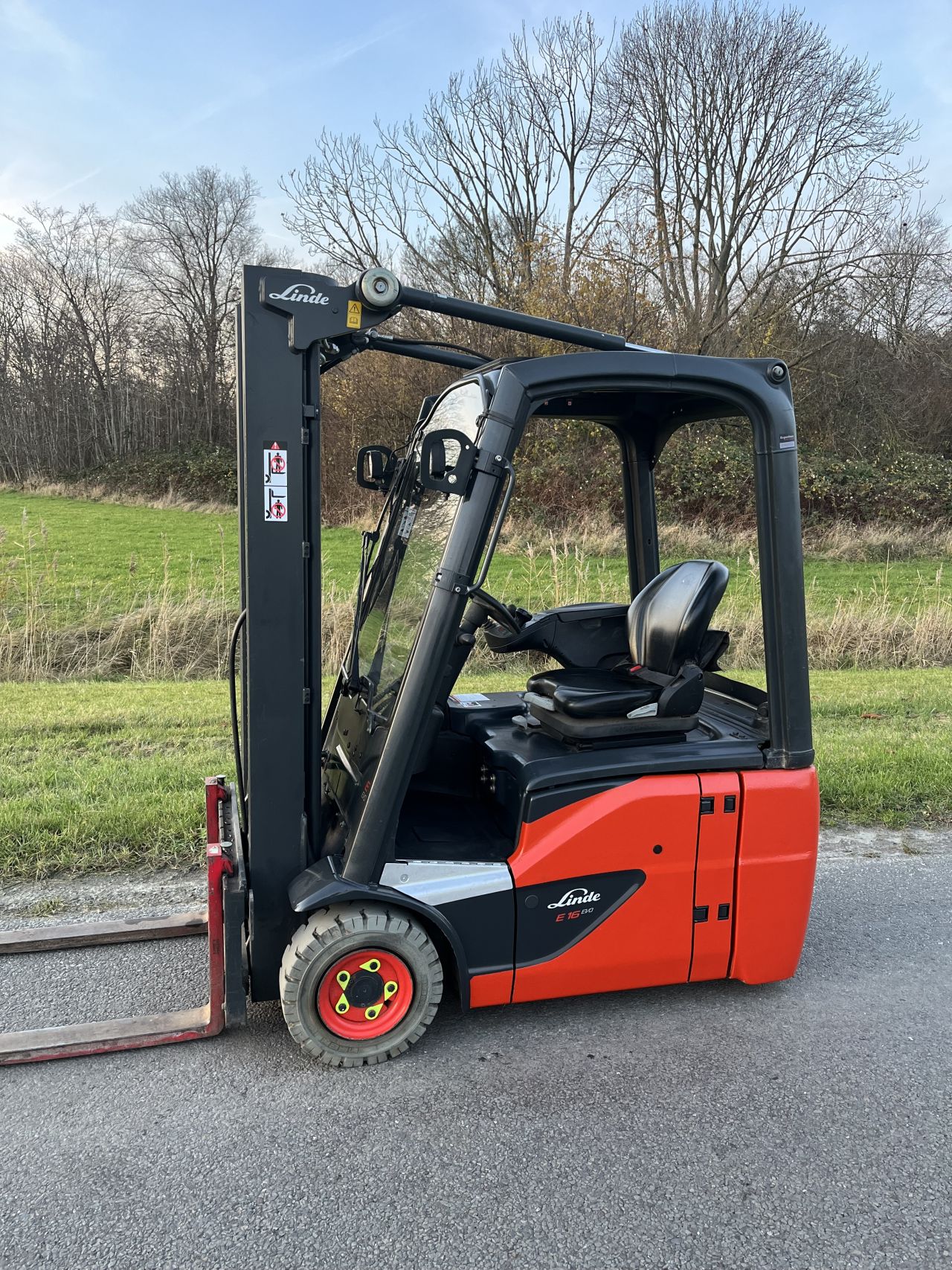 Linde E16C-02 elektrische heftruck triplo sideshift