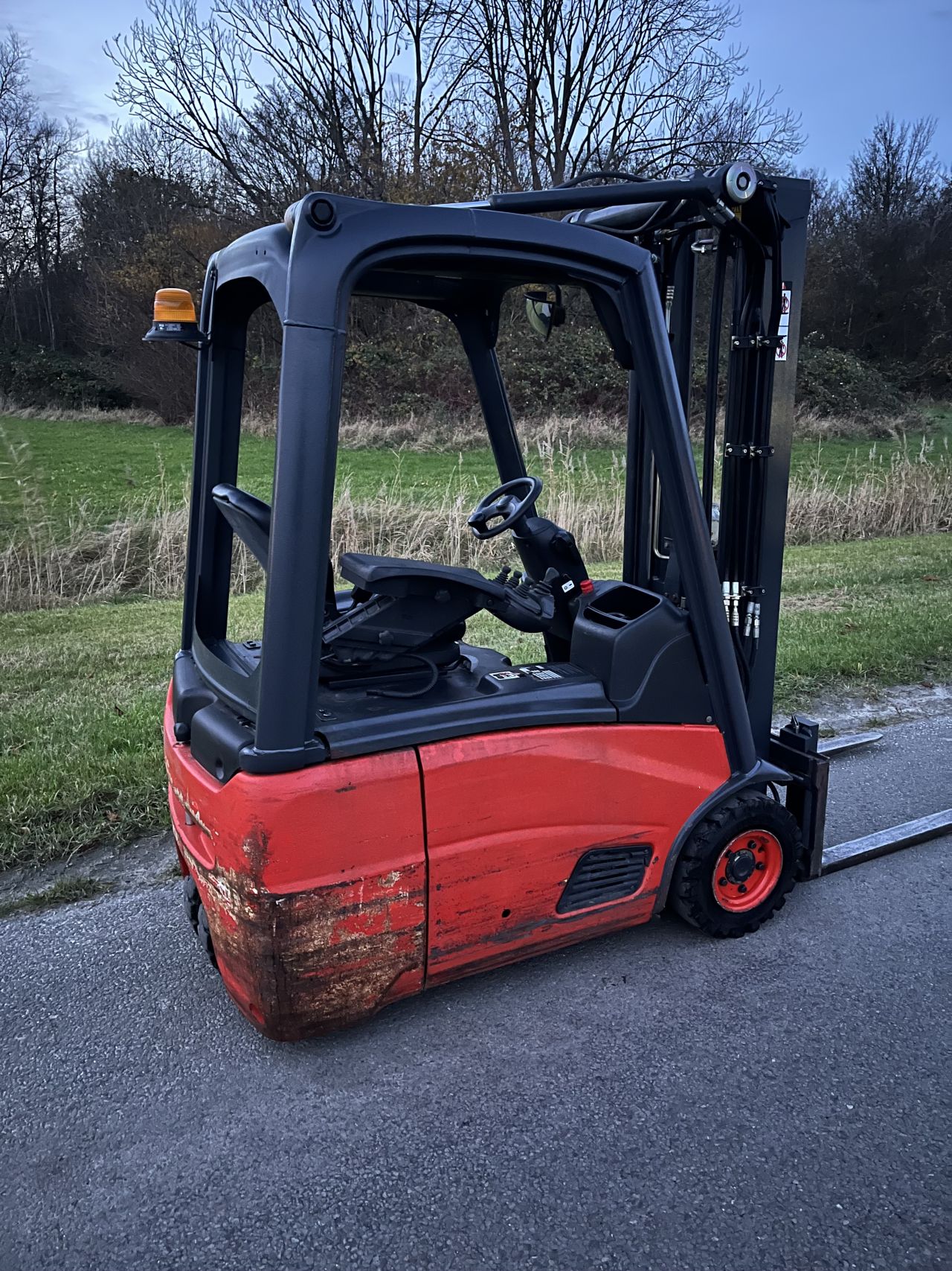 Linde E16C-01 elektrische heftruck triplo Sideshift