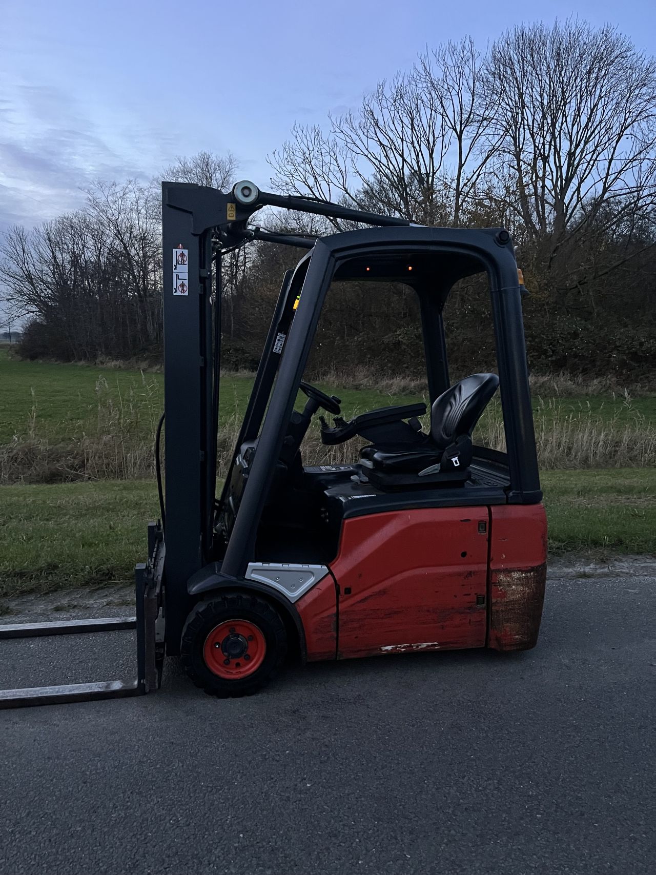 Linde E16C-01 elektrische heftruck triplo Sideshift