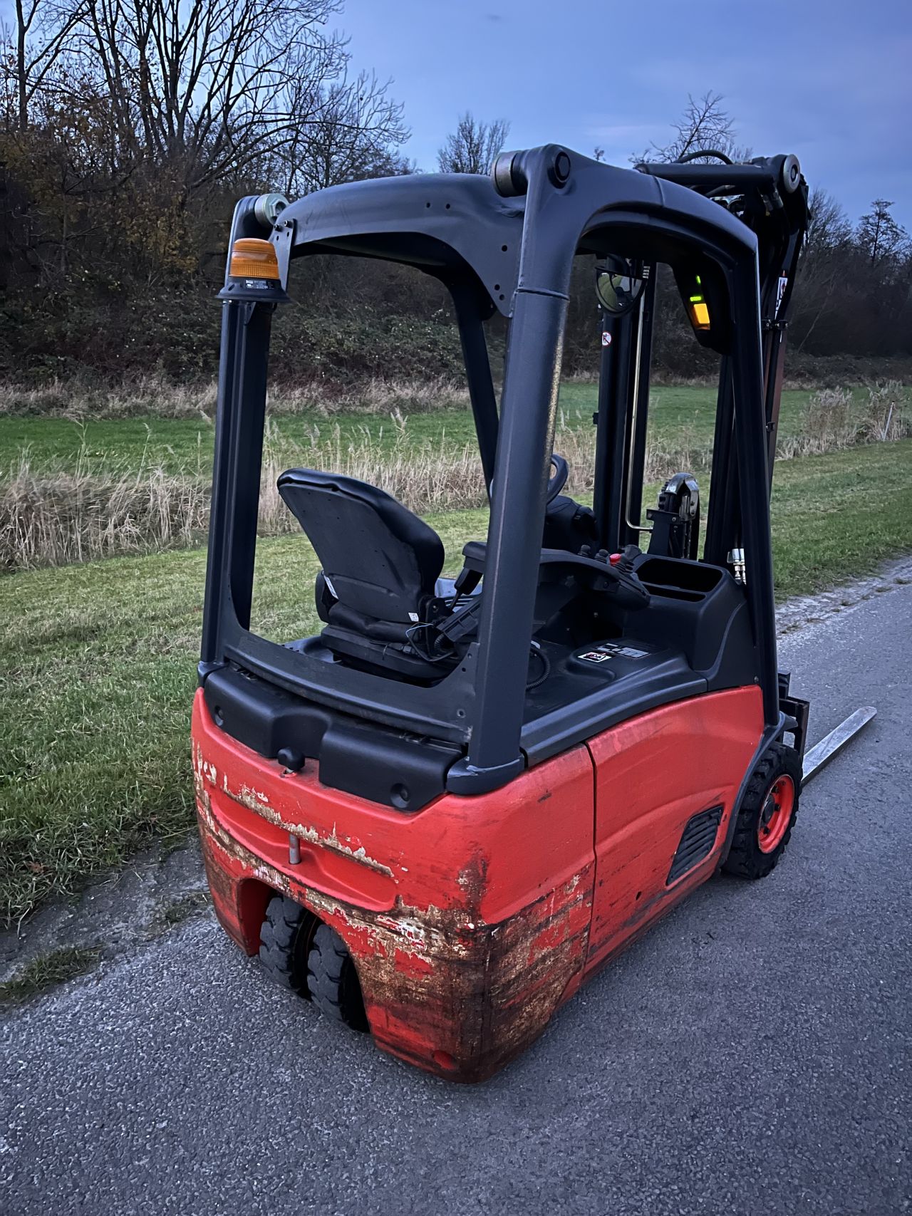 Linde E16C-01 elektrische heftruck triplo Sideshift