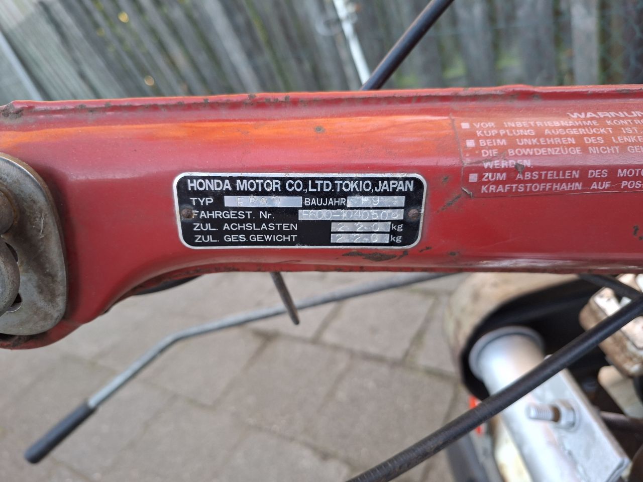 Honda f600 veegmachine