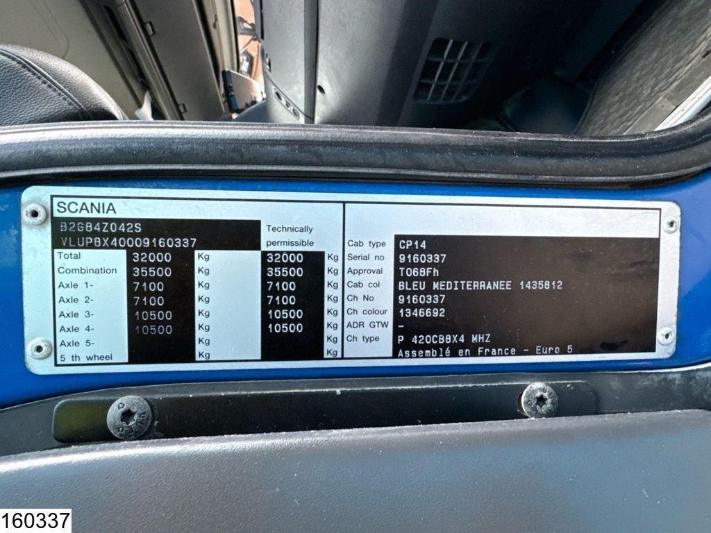 Scania P 420 EURO 5, Retarder, 9m3, Steel suspension