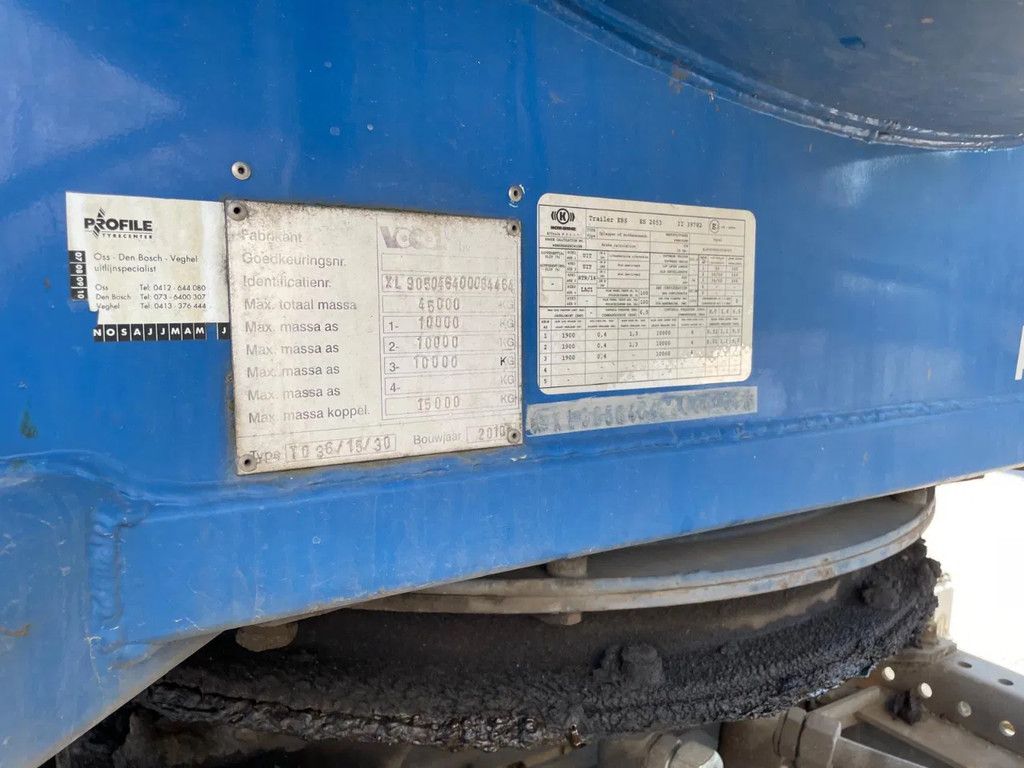 Vocol 36m3 RVS Mestoplegger Geijkte weging VMA Bemonstering 2X Stuuras