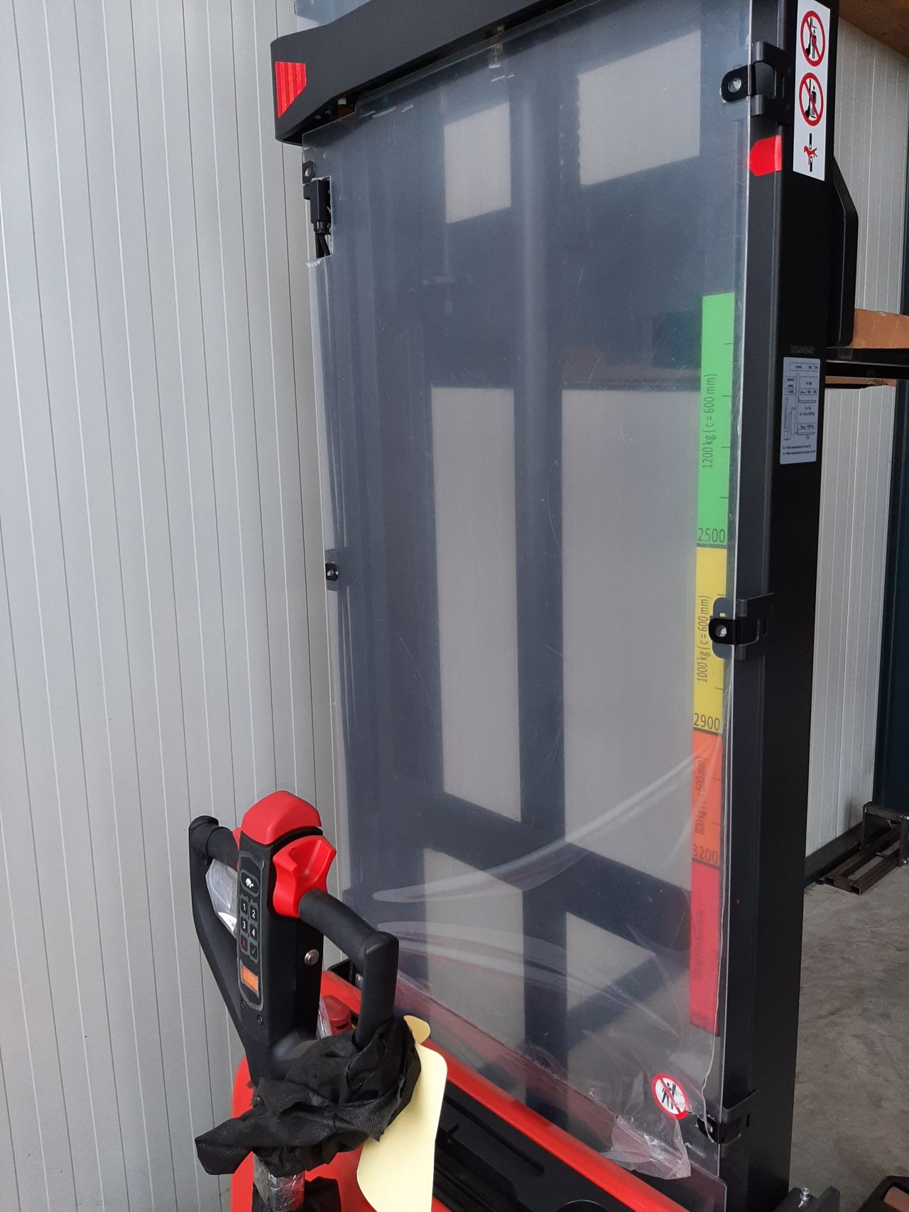 Elektrische stapelaar 3600 mm 1200 kg initiële heffing