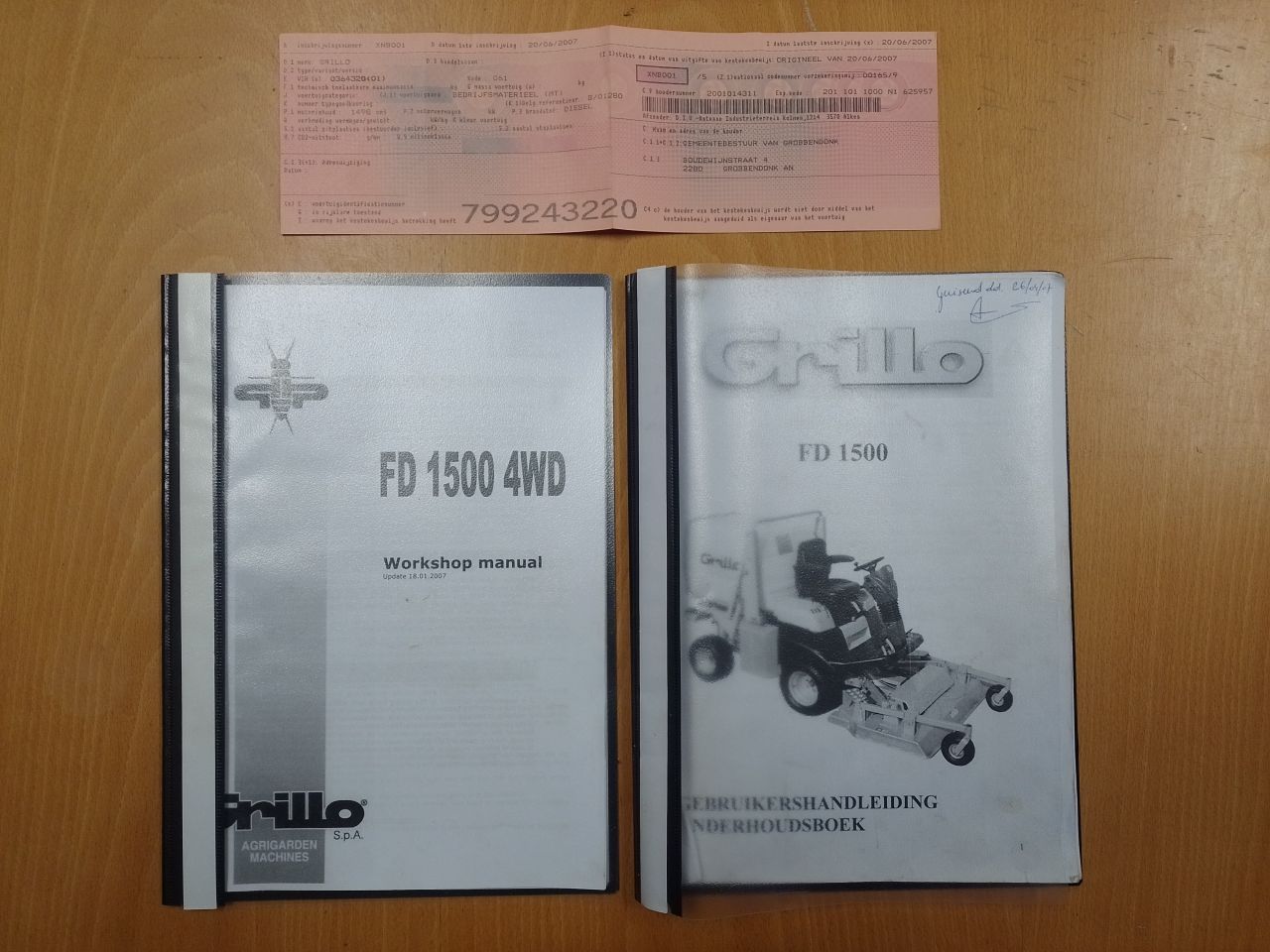 Grillo FD1500, diesel, 4wd, hooglosser