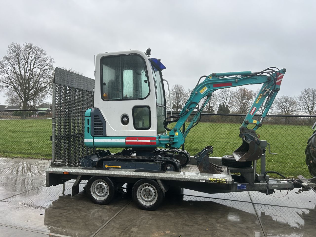 Mooie complete set! Sunward minigraver met aanhanger