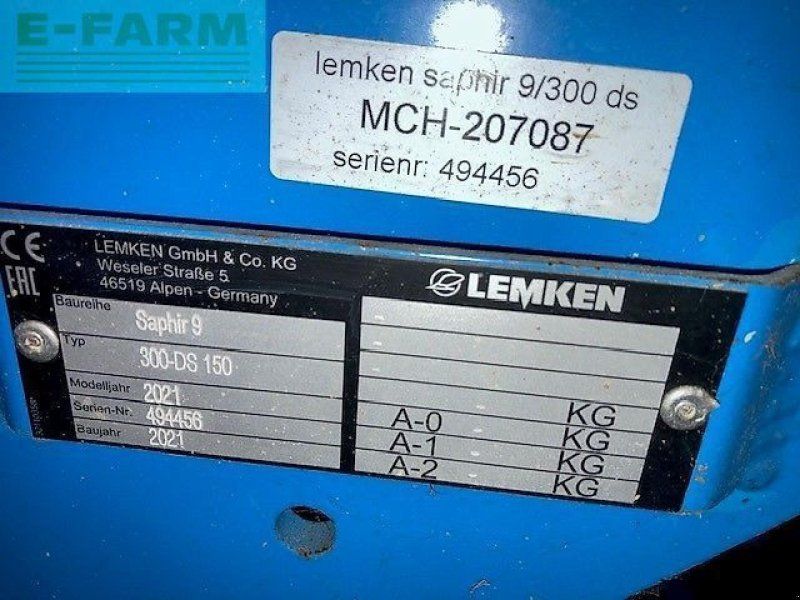 Lemken saphir 9/300 ds als nieuw