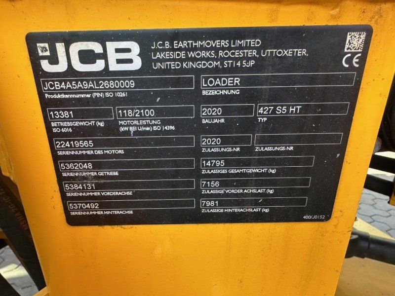 JCB 427 HT inklusive Schaufel