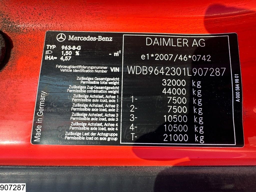 Mercedes Arocs 3240 8X4, EURO 6, Steel suspension, Palfinger