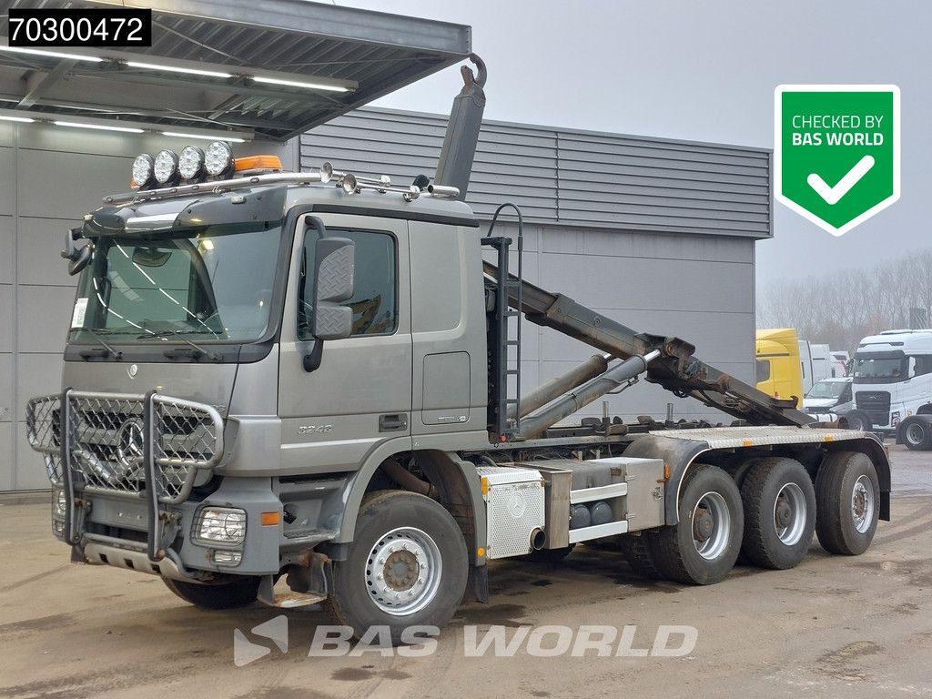 Mercedes Actros Actros 3248 8X4 HIAB XR24SL59 Multilift Lift+steering Axle Big-Axle AUtomatic Euro 5
