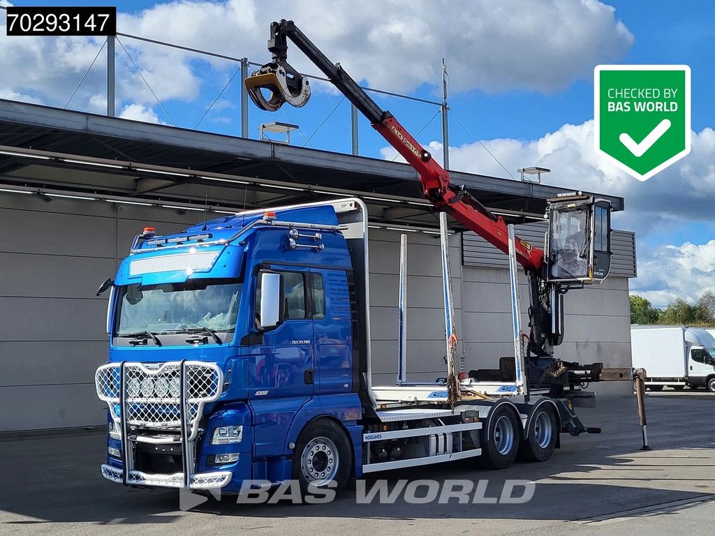 MAN TGX TGX 33.580 6X4 Palfinger Epsilon Wood crane Holztransport Retarder Navi Xenon Euro 6
