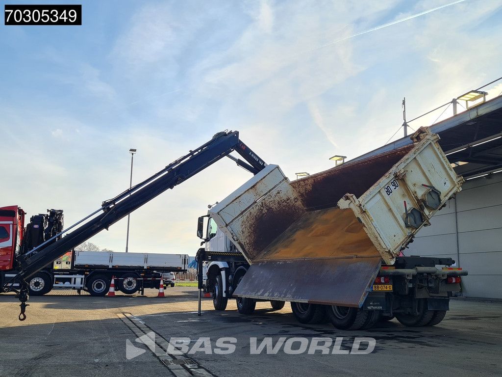 Mercedes Arocs 3240 8X4 HIAB X-HIDUO 188 E-2 Kran Crane 3-side tipper Big-Axle Euro 6
