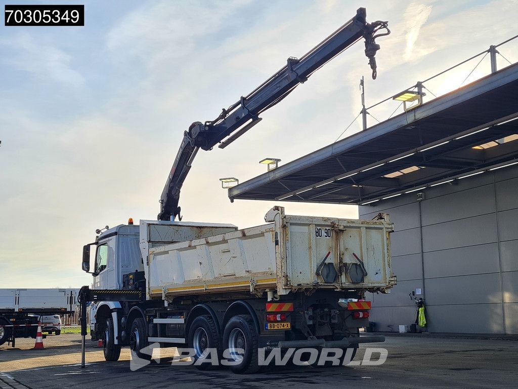 Mercedes Arocs 3240 8X4 HIAB X-HIDUO 188 E-2 Kran Crane 3-side tipper Big-Axle Euro 6